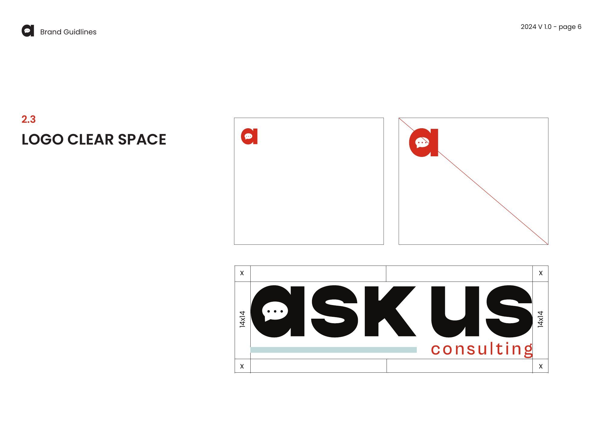 Ask Us logosunun güvenli alan ölçüleri