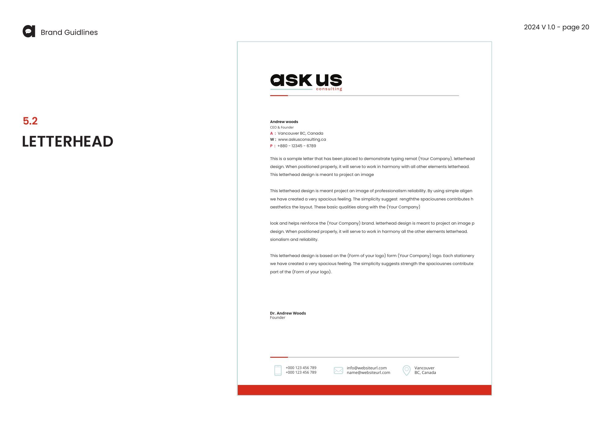 Ask Us antetli kâğıt tasarımı